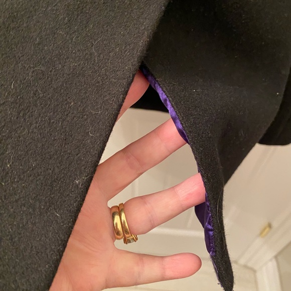 Kenneth Cole New York Women’s Size 8 Black Military Style Pea Coat Wool Blend - Picture 10 of 16